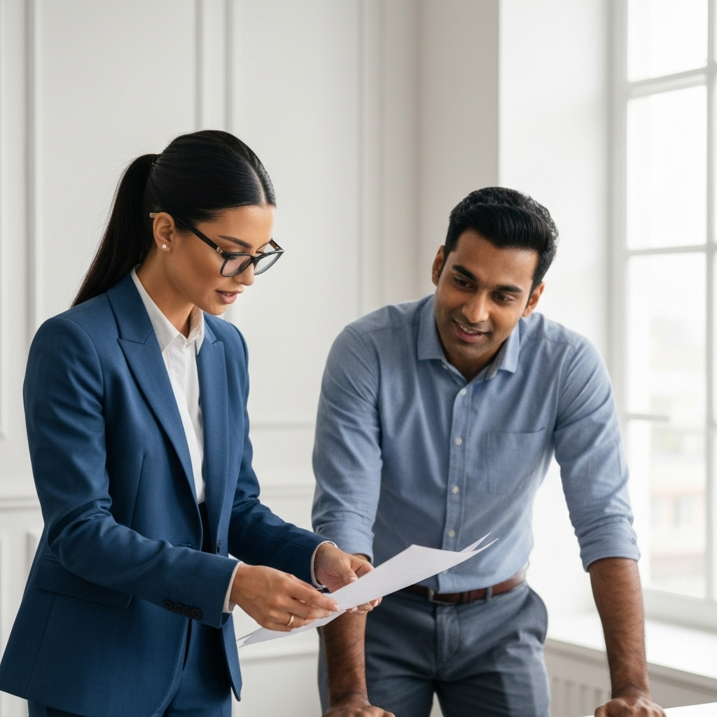 Legal consultation with attorney reviewing important legal documents and contracts